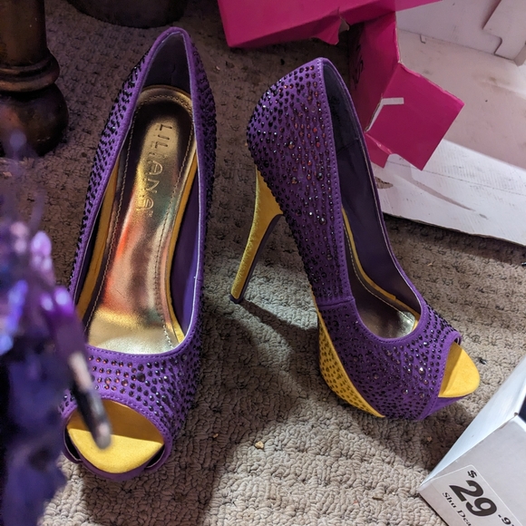 Liliana rhinestone purple heels - Picture 5 of 8